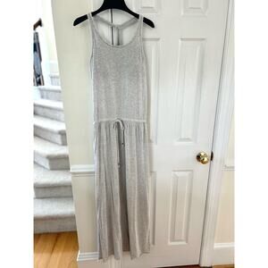 Athleta Grey Silk Blend Maxi Dress Built in Bra